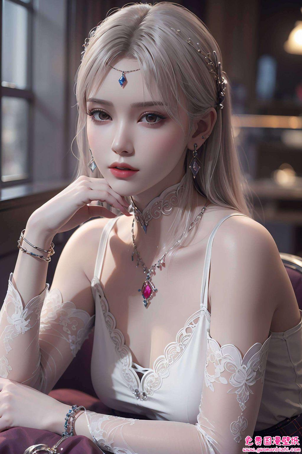 每当手机屏幕上显现这幅高清壁纸不仅是动漫女神的容颜