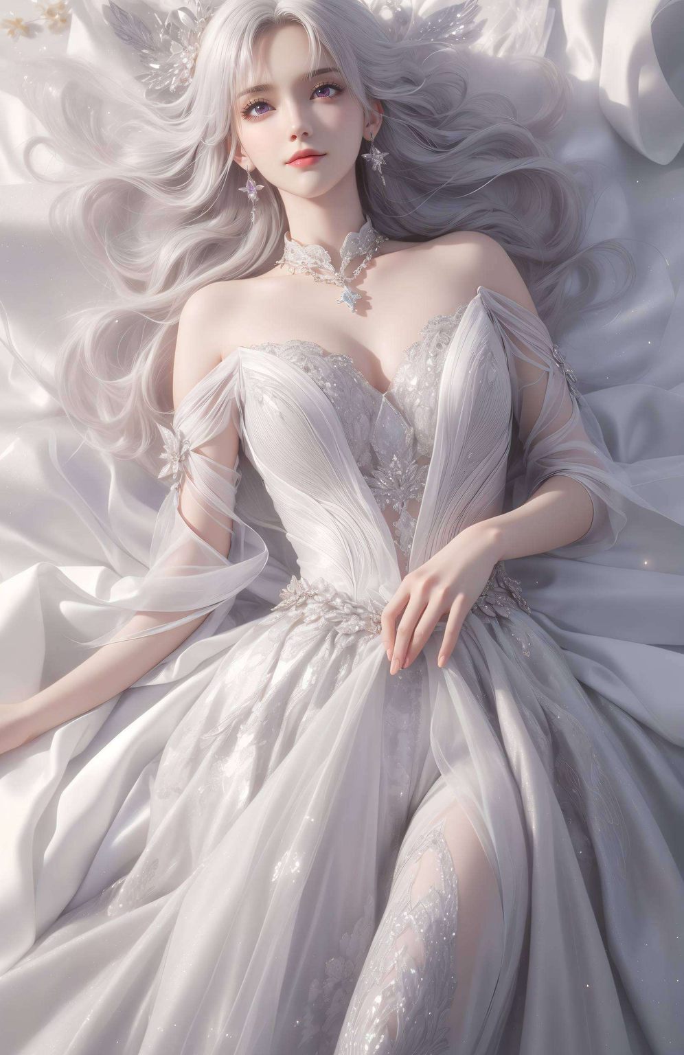 在紫色壁纸的柔和护眼下交织成一幅国漫的绝美画卷