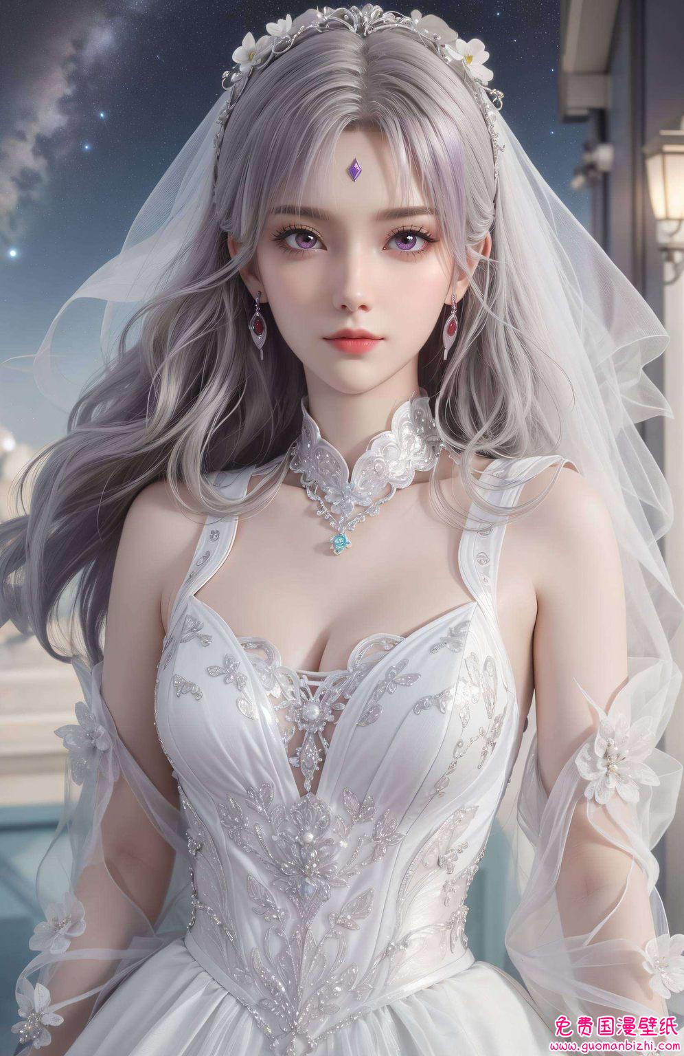 她的原图建模高清得能照出你的倒影在紫色的梦幻壁纸中