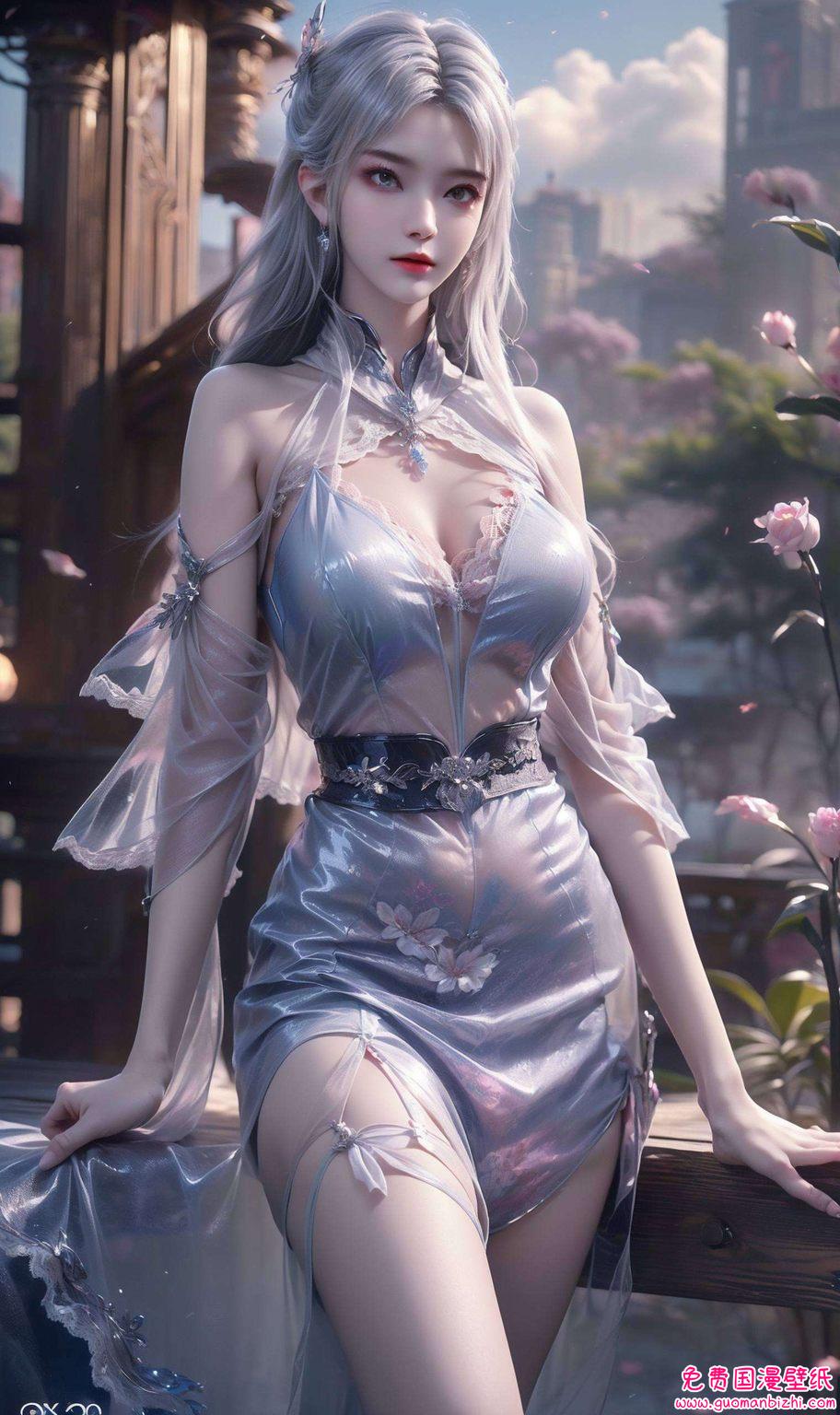 动漫女神的倩影在这五彩斑斓的国漫世界中