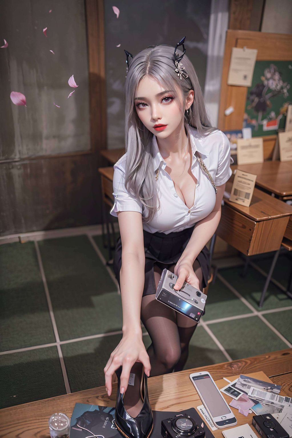 她的身影在绚丽的国漫世界里