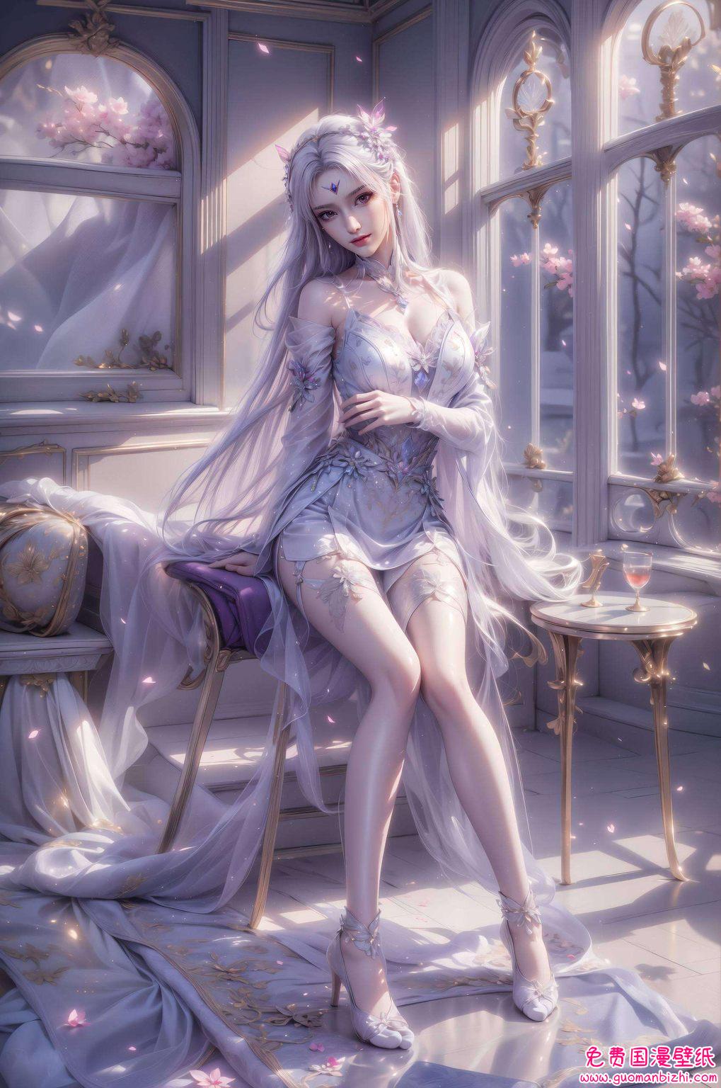 这款ins风的高品质壁纸与国漫女神的独特韵味相得益彰