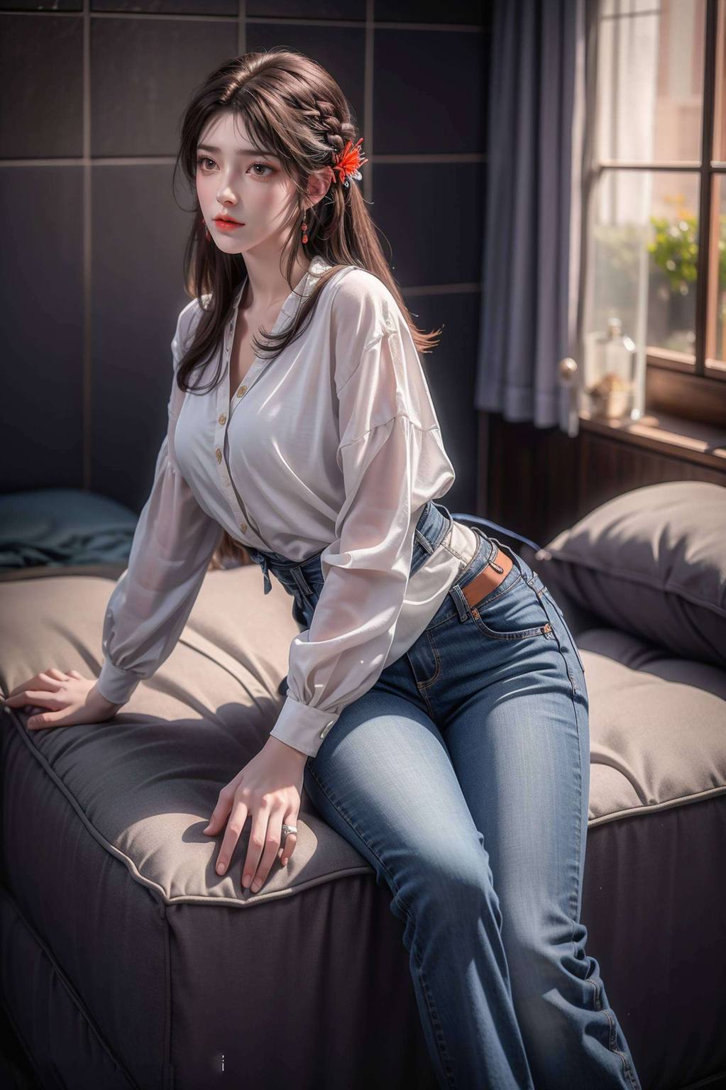 斗破苍穹的背景下她的倩影如同一朵盛开的毒花