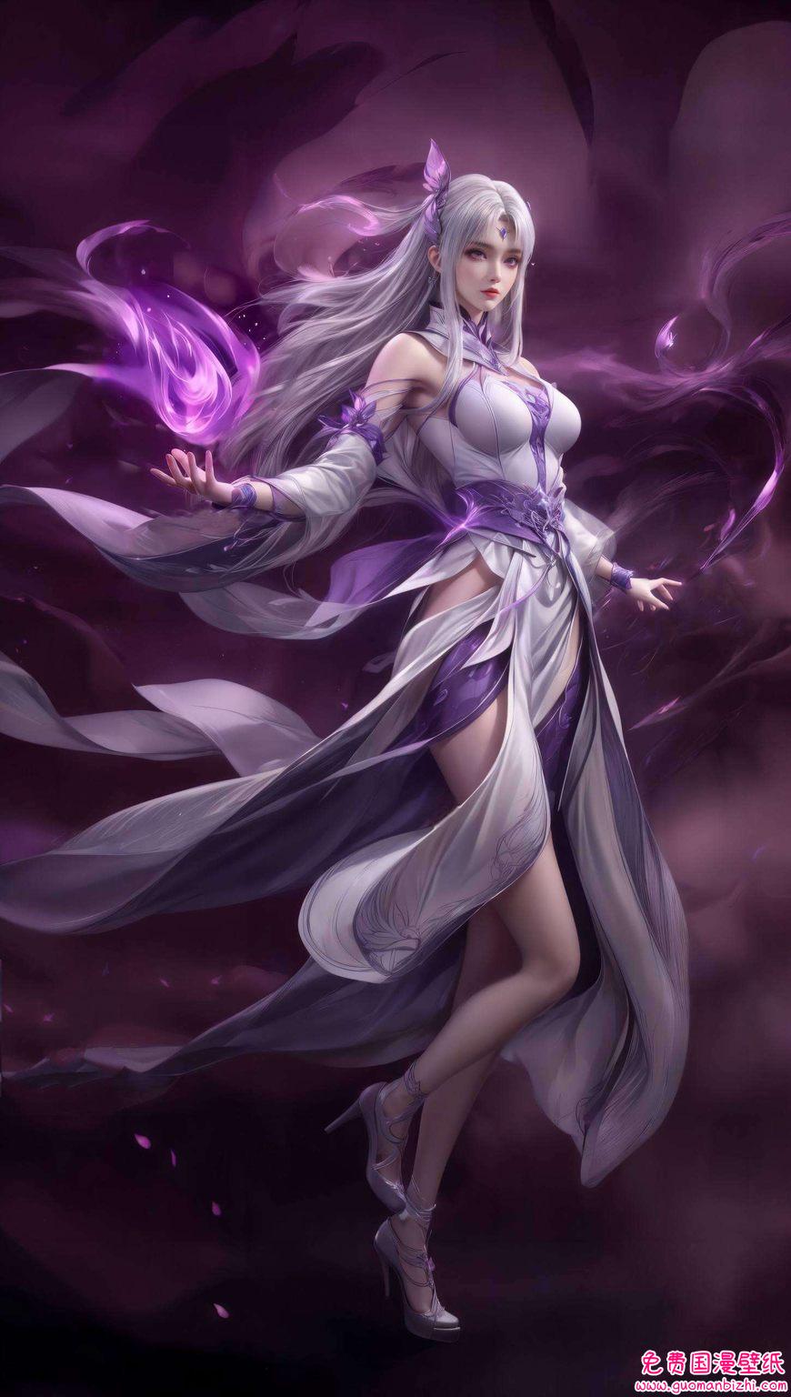 这位斗破苍穹中的神秘女神高清壁纸中的她