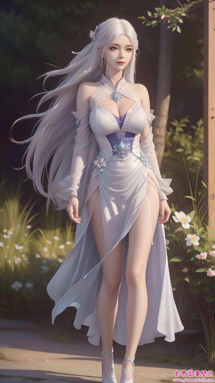 那飘逸的白发为你的iPhone带来一份独特的视觉盛宴