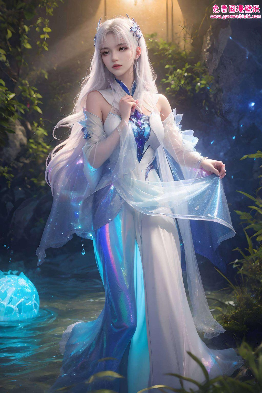 再笑倾国今日奉上AI壁纸素材免费大放送!汇聚了小医仙的婉约之美