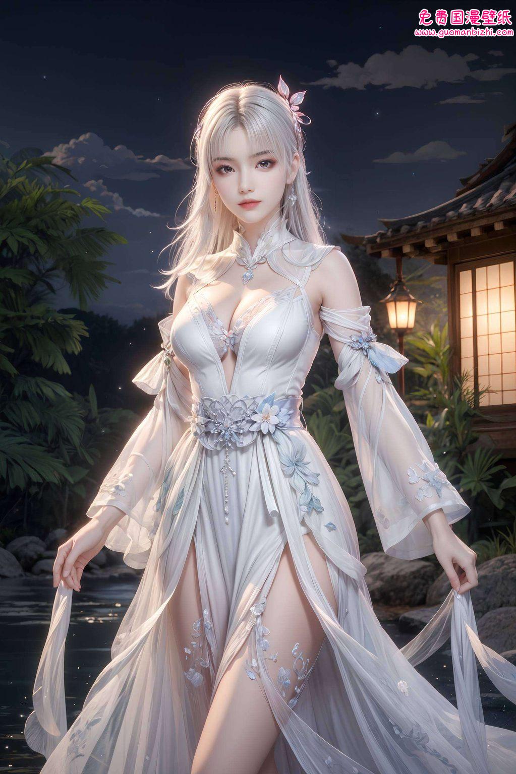 宛若仙子降临人间；斗破苍穹之壁画玄幻元素点缀其间