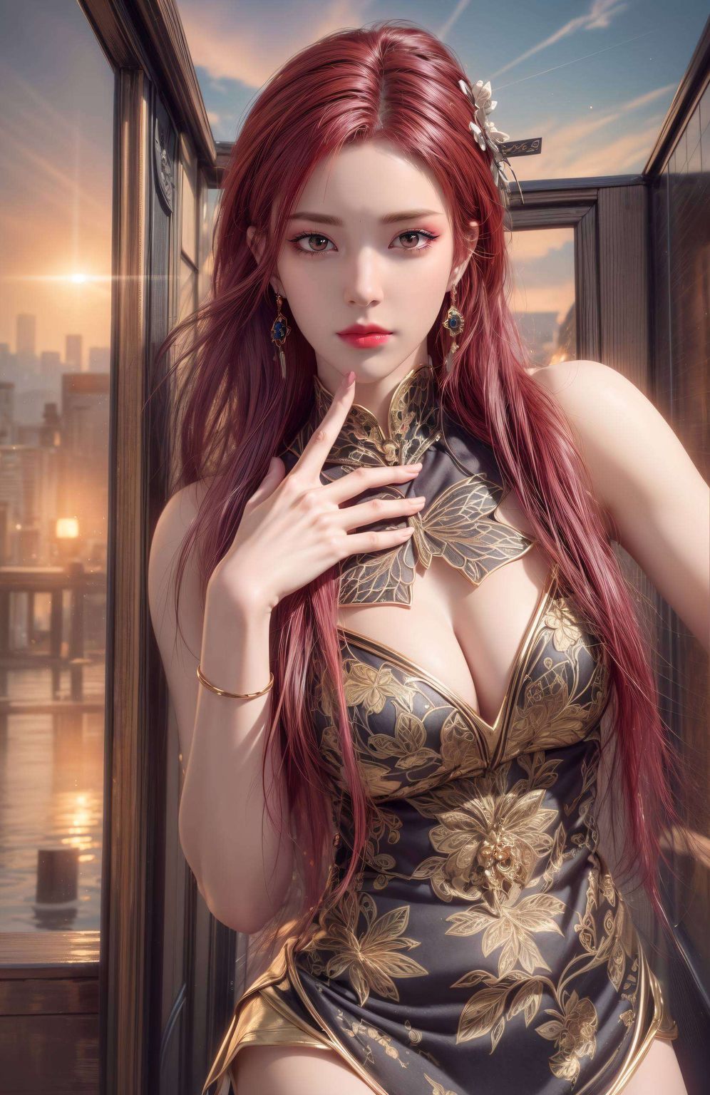 雅妃她的身影化作炫彩壁纸