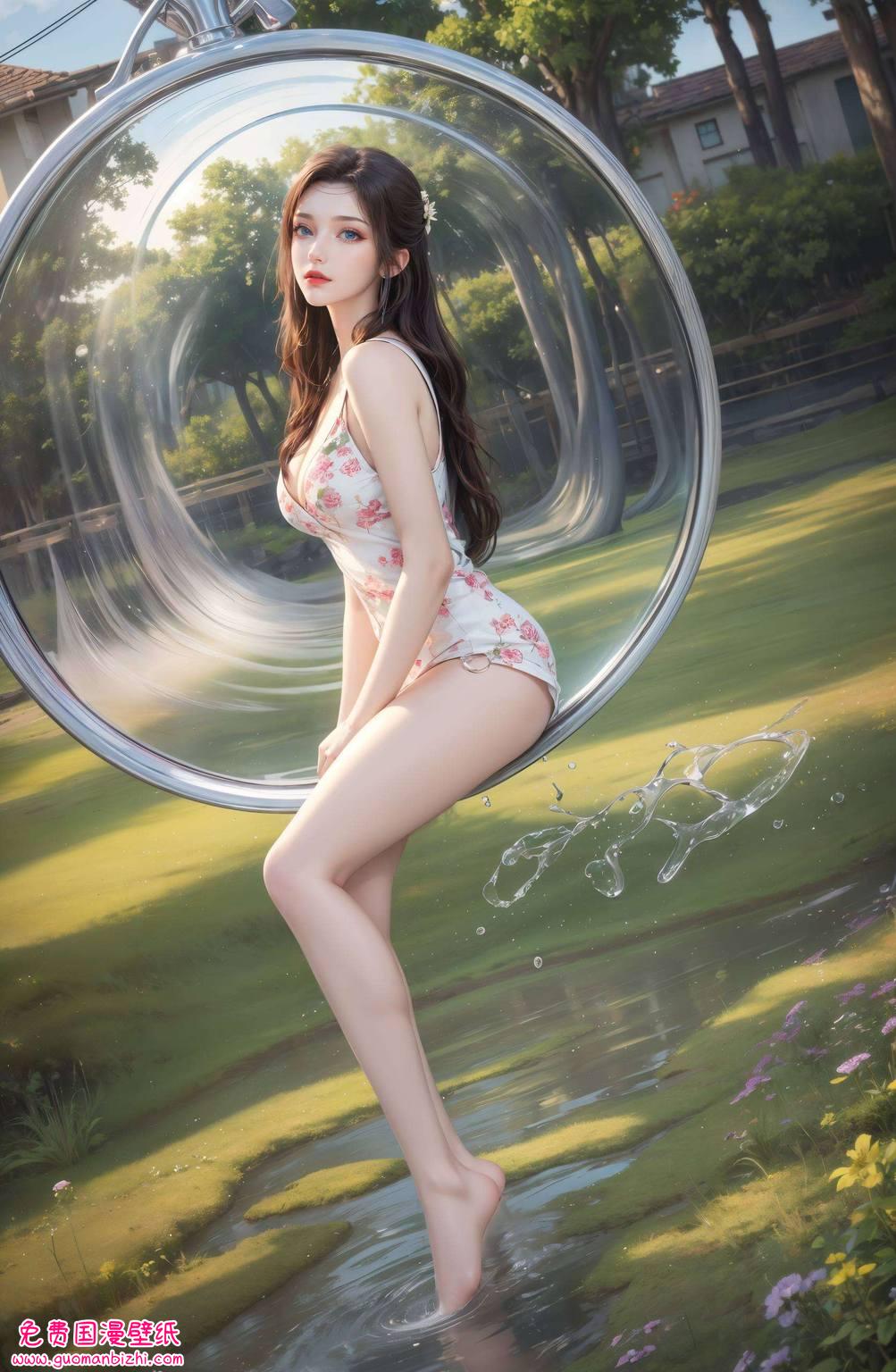 她的身影优雅如画漫步在斗破苍穹的世界