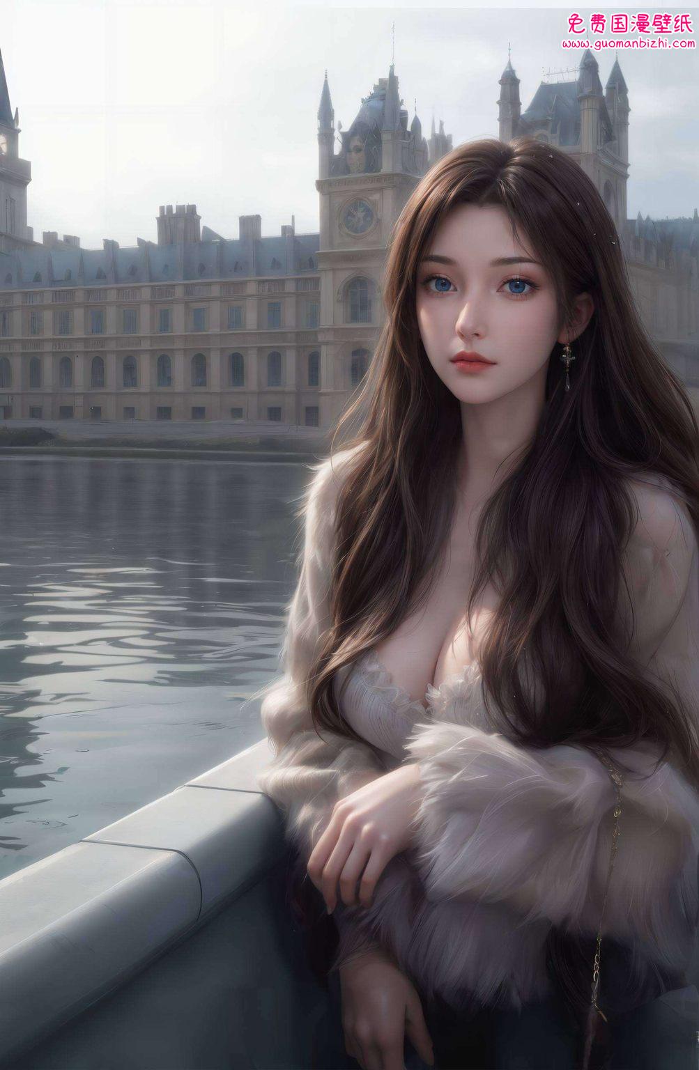 在绚烂的苹果炫彩壁纸中都是动漫美女的典范