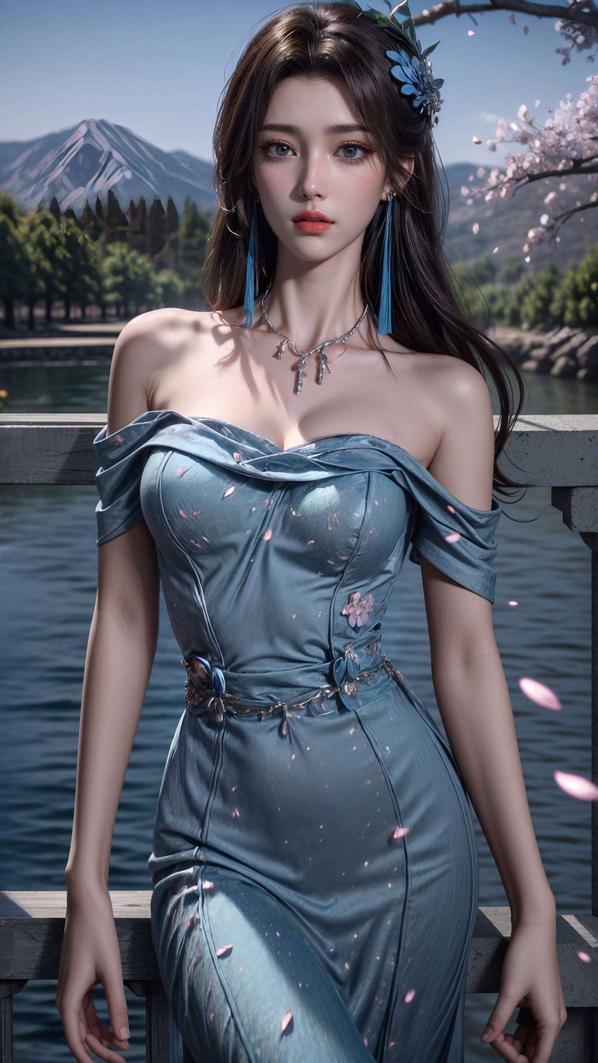 眼神中既有傲气又不失柔美别让这等国色天香的美景