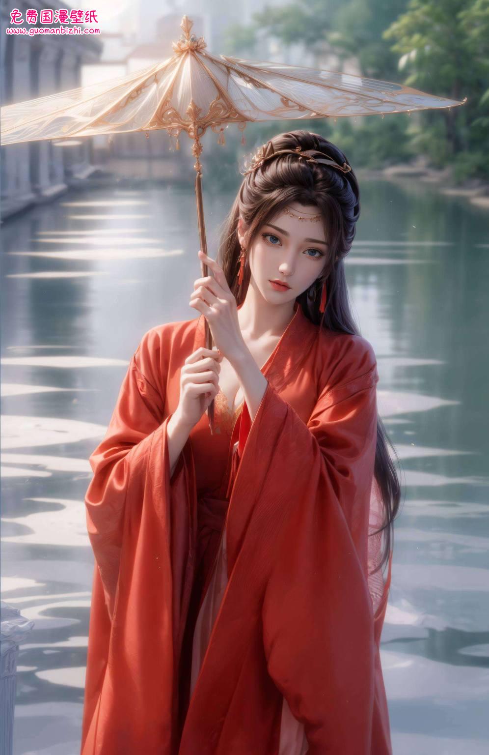 这款精美的“云韵泳衣壁纸”在绚丽多彩的国漫世界中