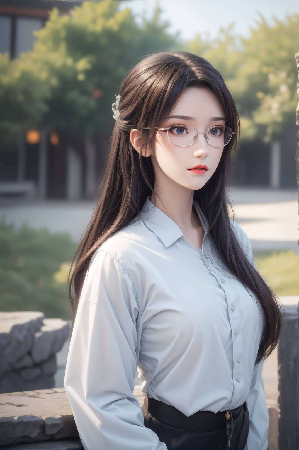 既玄幻又魅惑一袭黑丝更显腿长腰细