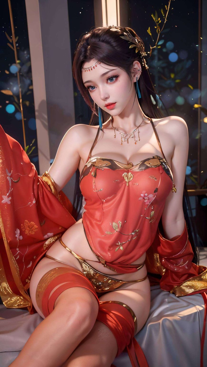 如云岚宗的仙子般飘逸脱俗她身着礼服