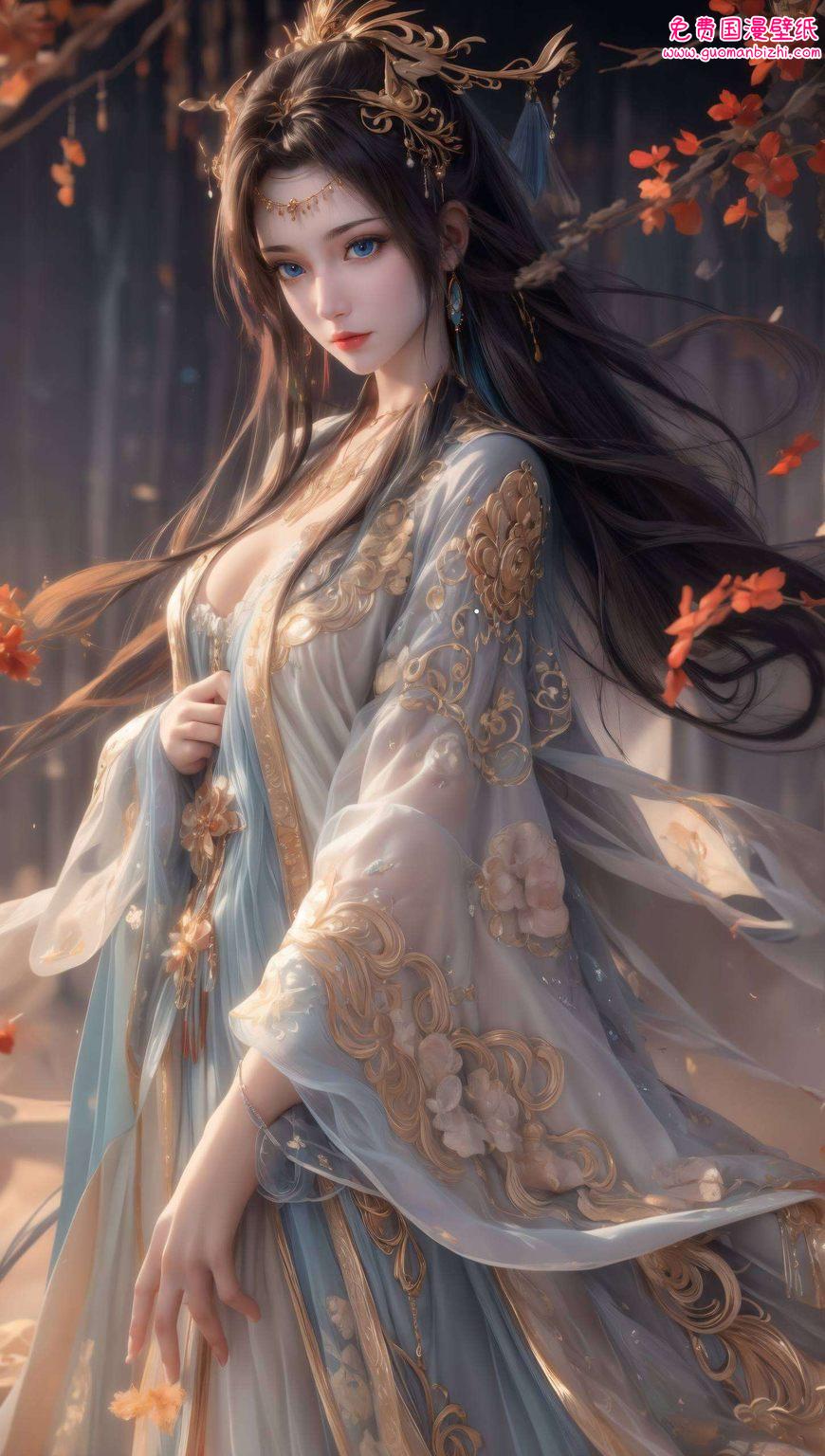 又透露着国漫女神的端庄让人忍不住想要将这炫彩的一刻