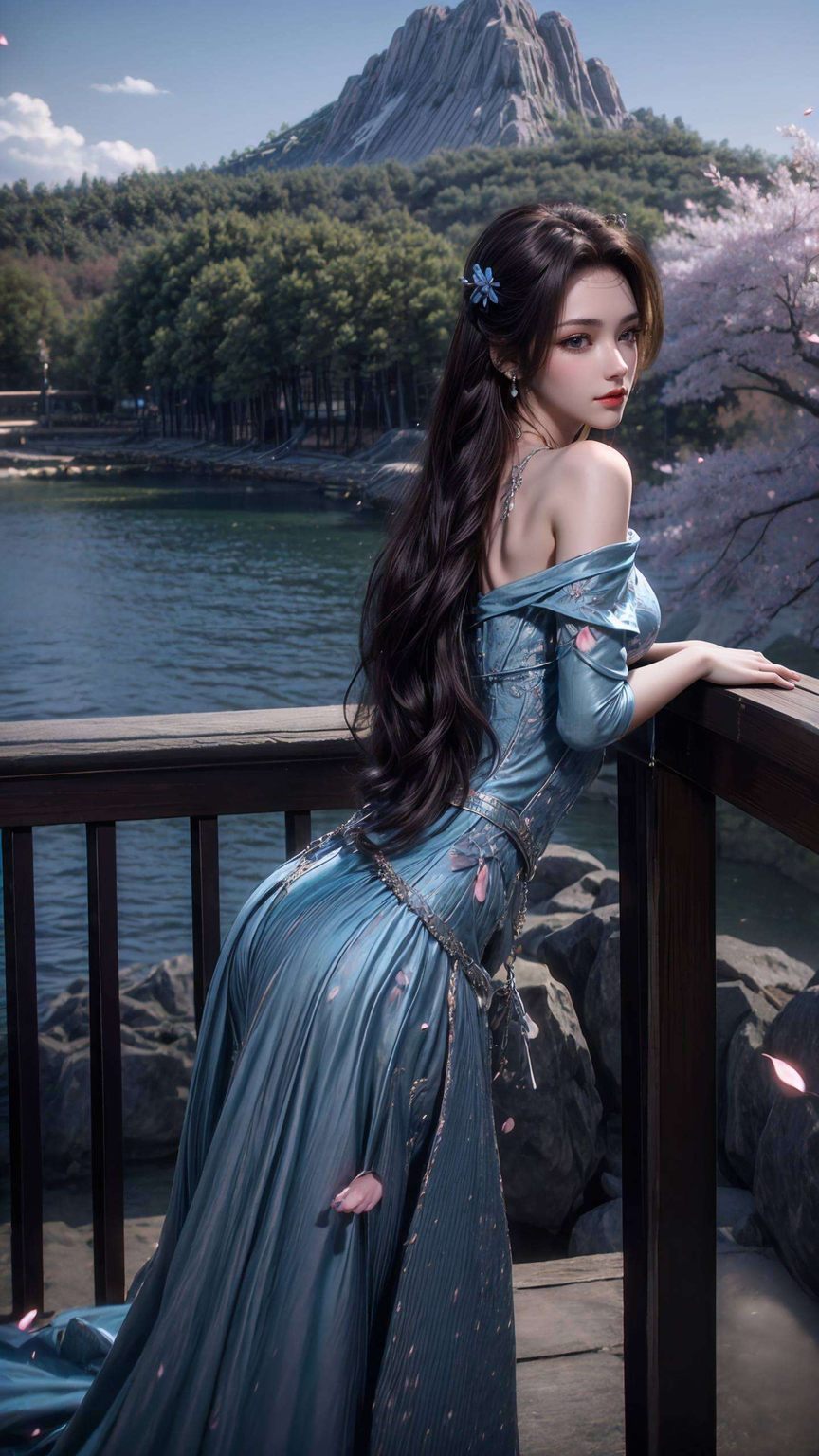 那位身着黑衣的绝世美女都仿佛带领我们进入了一个充满玄幻色彩的国漫世界