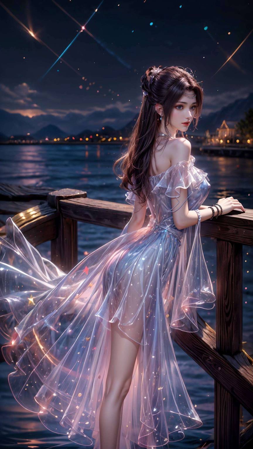 她的身影展现出国漫女神的独特韵味