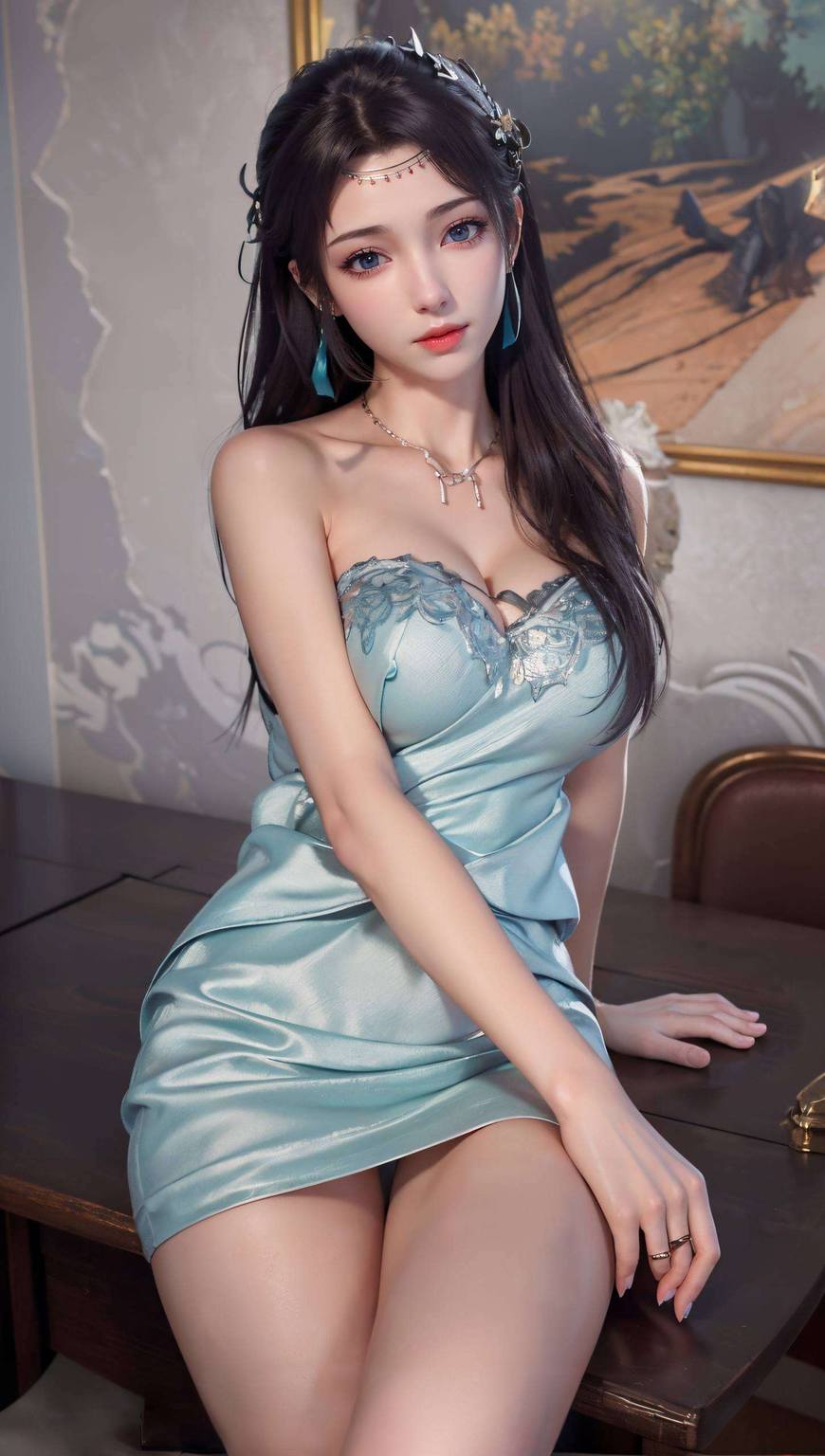 云韵她们在壁纸中寻找着那份玄幻的浪漫