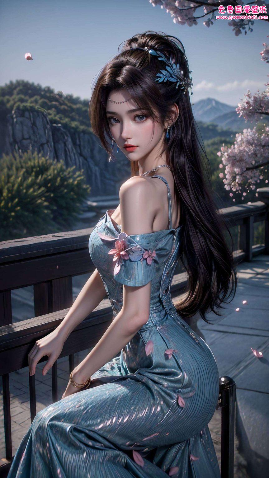 云韵的翩翩舞姿与斗破苍穹的磅礴气韵交织在这绚烂的国漫壁纸集中