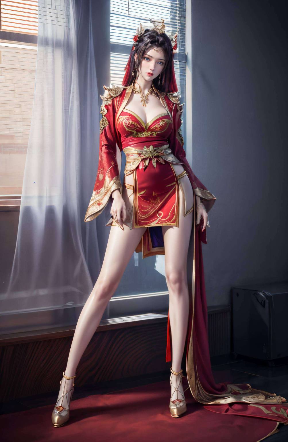 让人沉醉在这份国漫女神的韵味中在苹果的炫彩壁纸中