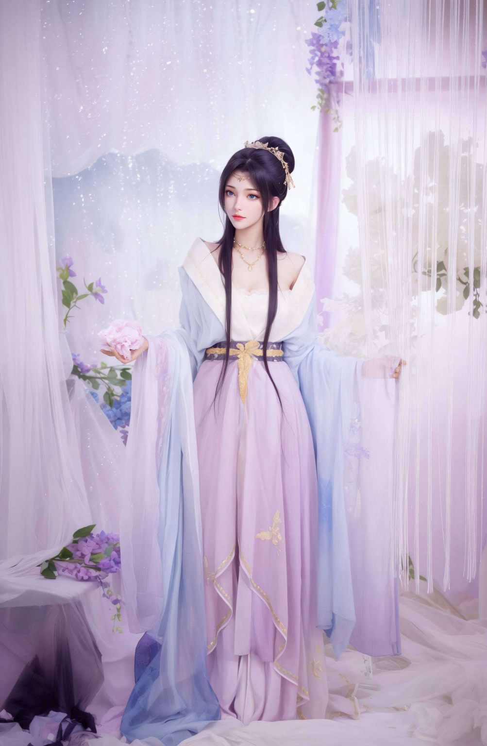 简直美得让人心动！🌸 哎呀仿佛能闻到仙子的体香呢～ 国漫女神的魅力