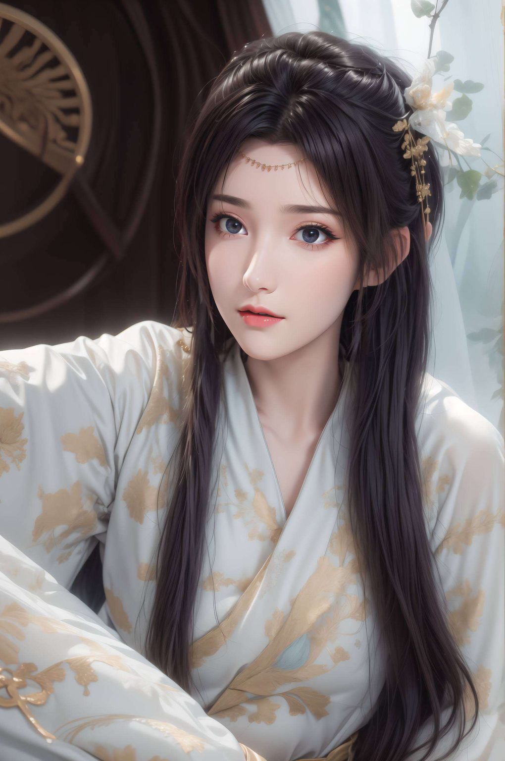 云岚宗的服饰在她身上流露出古典之美国漫女神的韵味