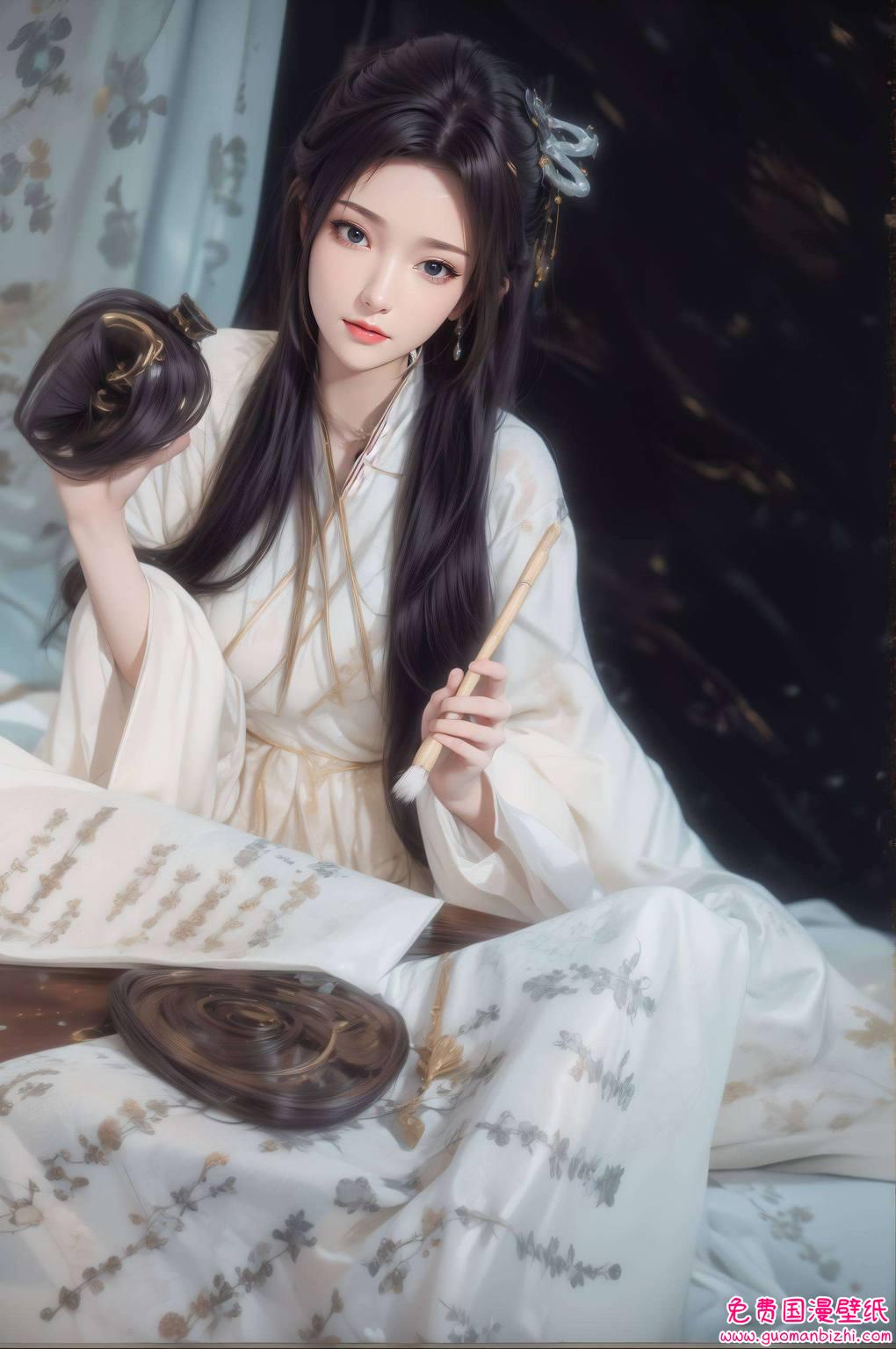 快来感受一下这位国漫女神的魅力吧简直让人着迷不已！壁纸上的她