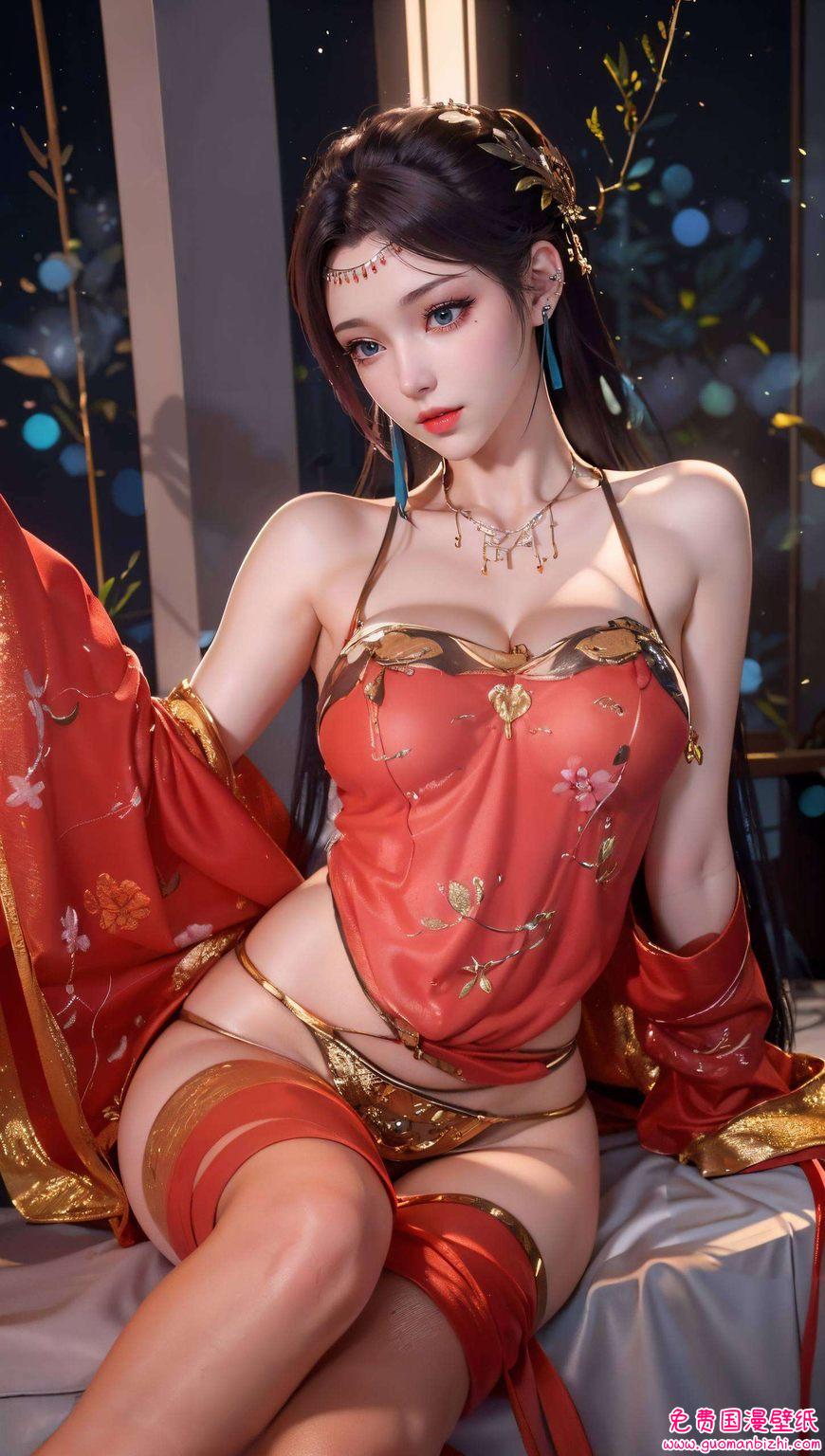 AI之妙笔生花！此《云韵女王裸妆图片高清壁纸》系列其姿容若仙子下凡