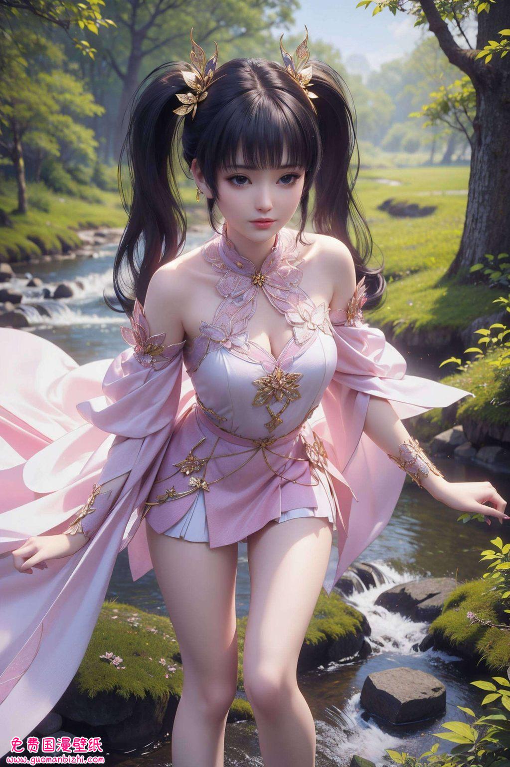 这一款紫妍大头壁纸与这位国漫美女共舞