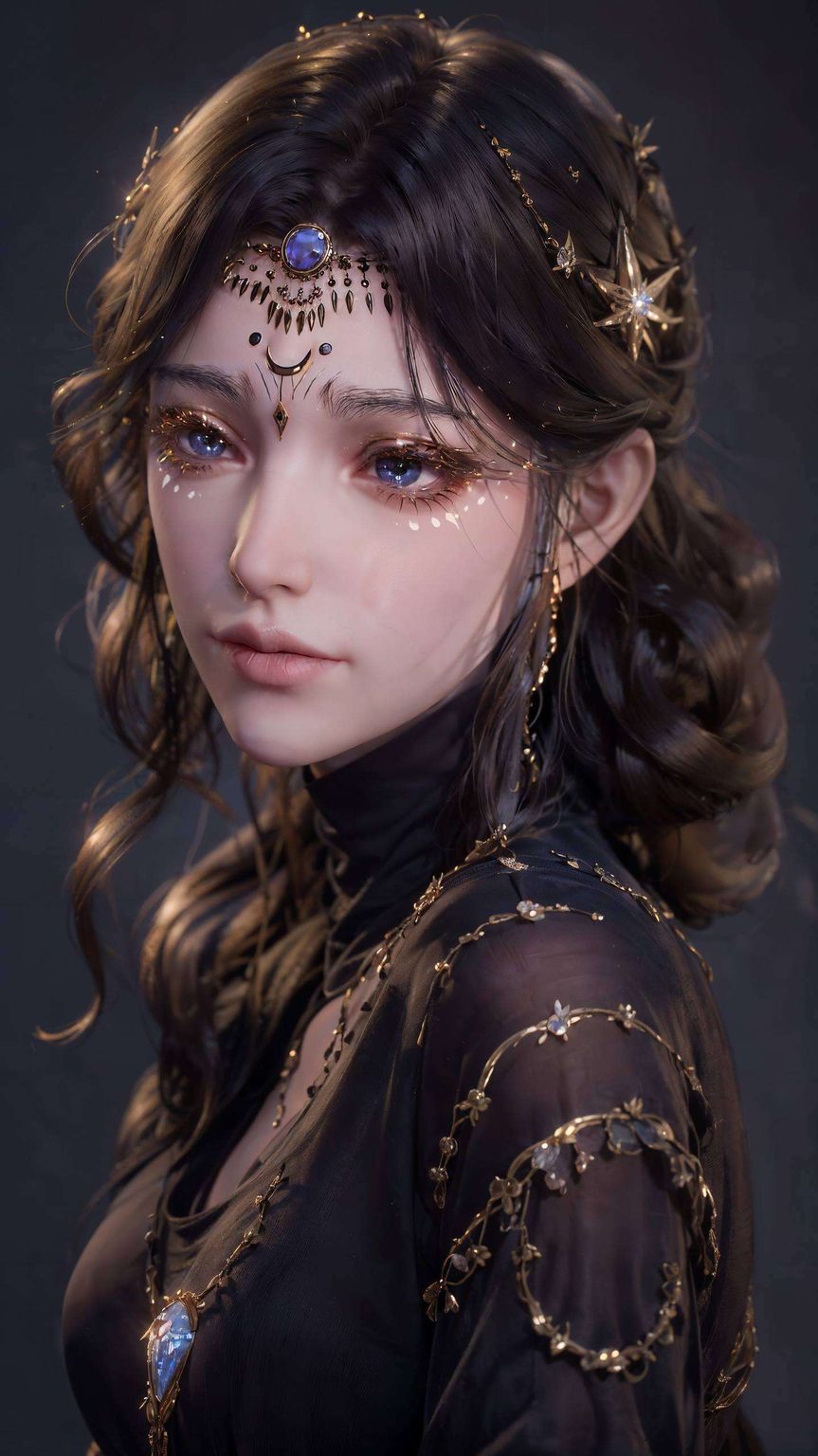 倪克斯女神低垂着头每一位都是精心雕刻的艺术品