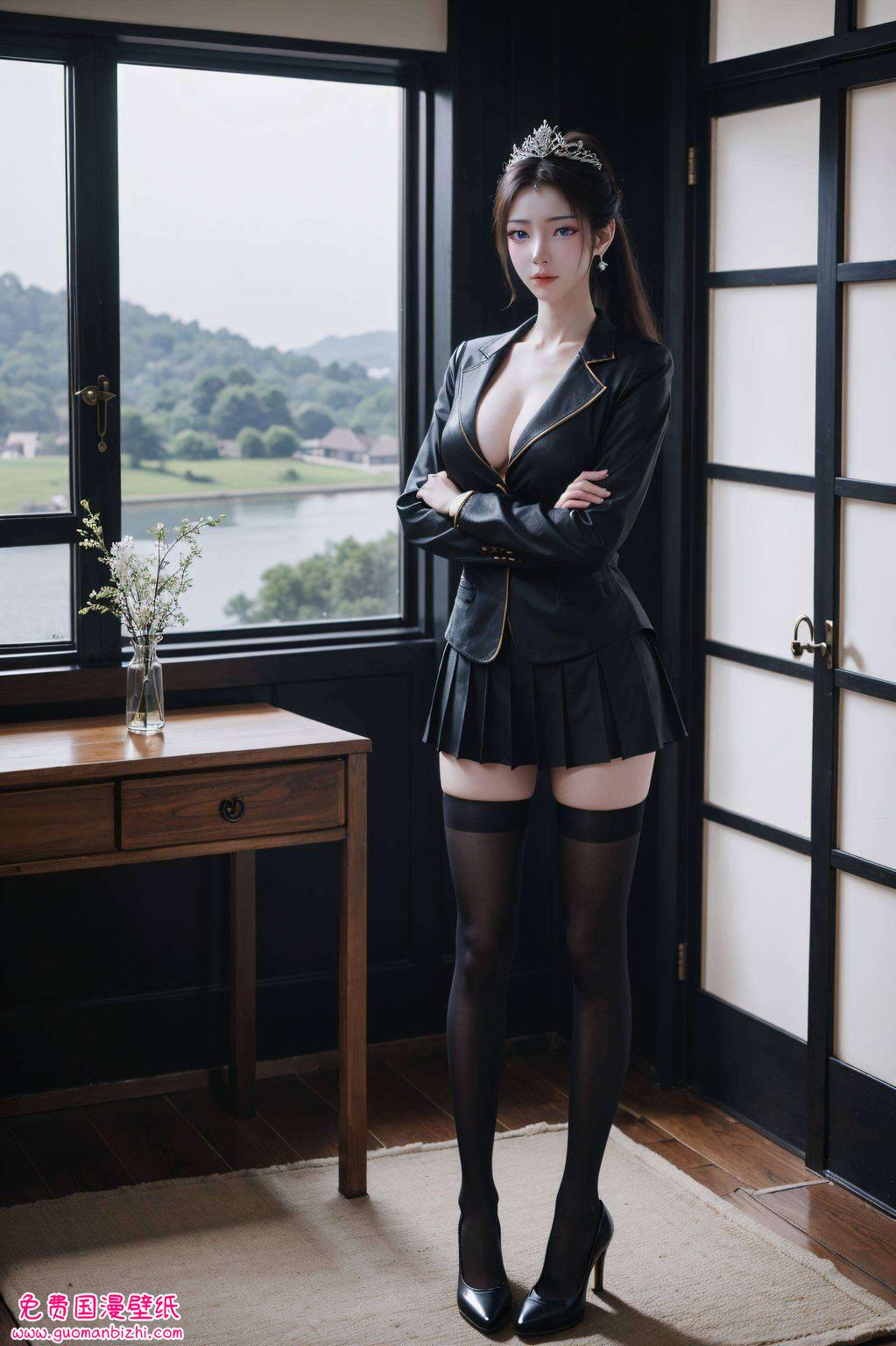 元瑶如同动漫美女画卷中走出的真实存在