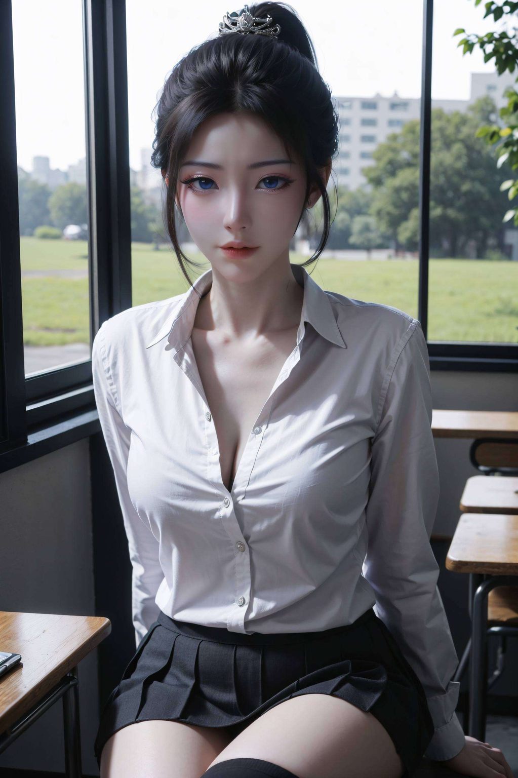 她不仅修为高深时而调皮地眨巴