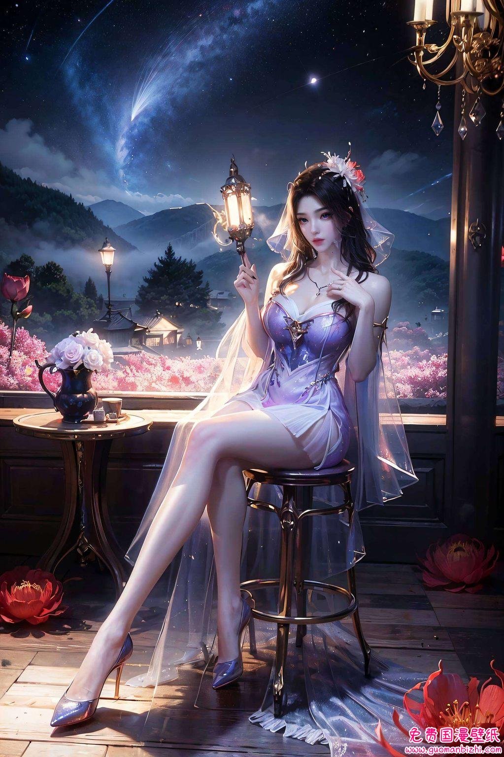 这一系列壁纸都是你心灵深处最美的风景展现出国漫美女的独特魅力