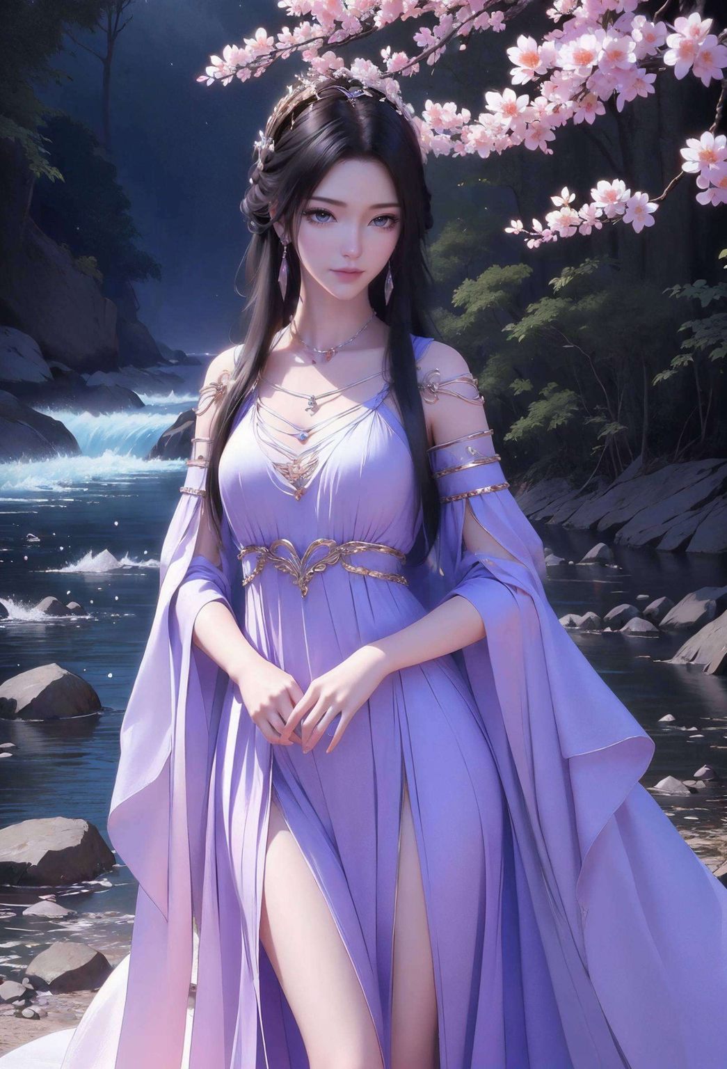 紫灵与国漫女神们争奇斗艳每一根发丝都清晰可见