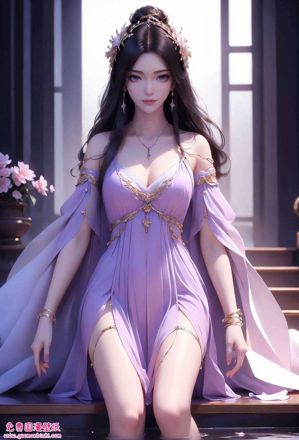 美得让人心动不已紫灵壁纸映眼前