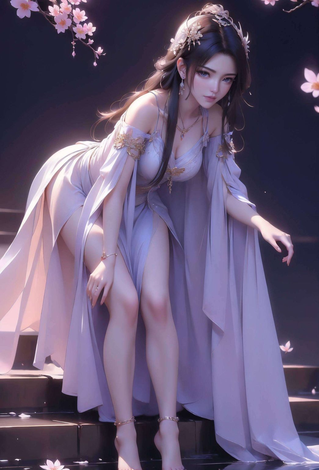 紫灵翩翩起舞在1920x1080的细腻画面中