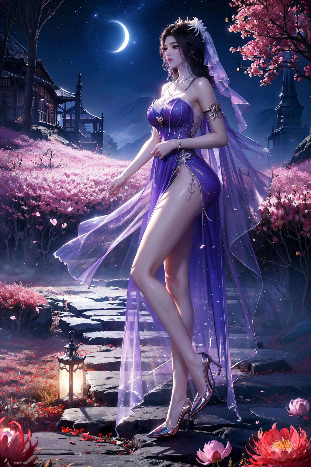 她的眼神里藏着千年的秘密在紫灵壁纸的世界里