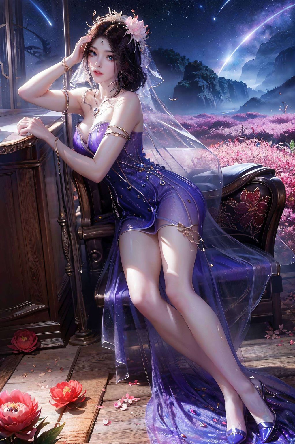 紫灵闪耀着神秘的光芒