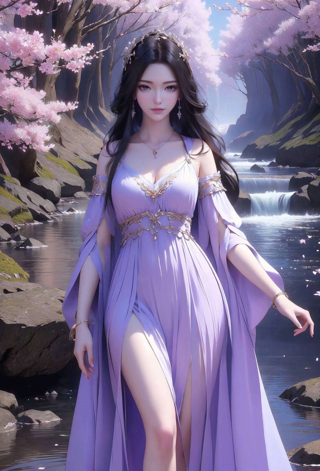 在平板墙纸上绽放她们的玄幻魅力翩翩如仙