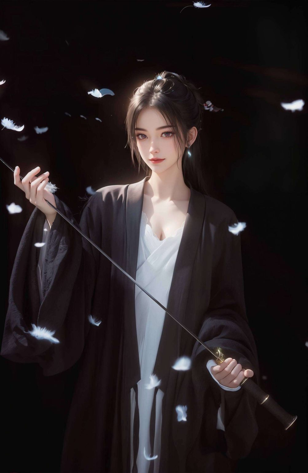 宁姚那双明亮的眼睛仿佛穿透屏幕壁纸上的国漫女神