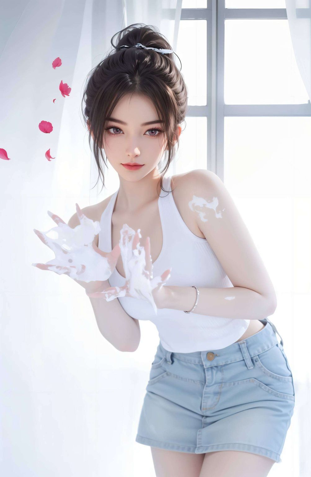 动漫美女的魅力无限仿佛能感受到那玄幻世界中的剑气四溢