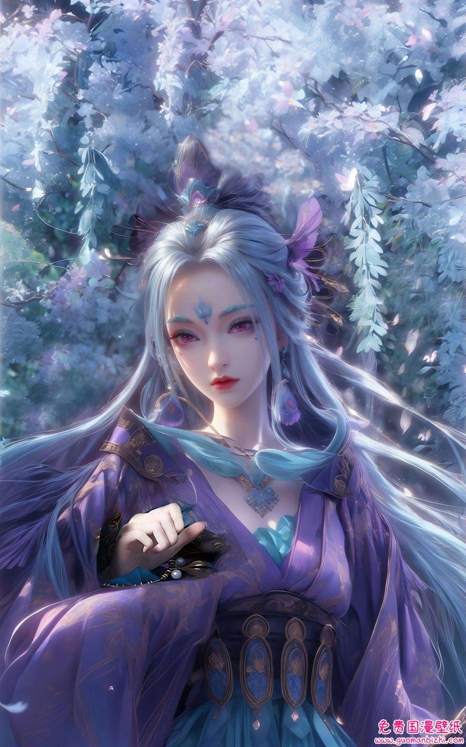 每一帧都像是从故事里走出的仙子而在玄幻的色彩中