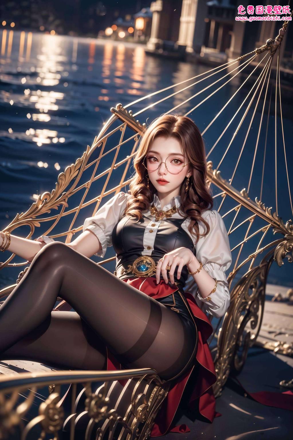 橘子姐的壁纸用玄幻的色彩描绘出动漫美女的灵动