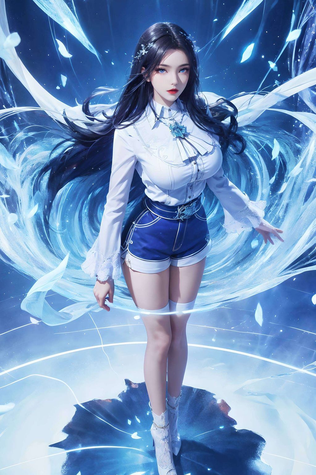 在这炫彩壁纸的世界里她的眼神深邃如星空