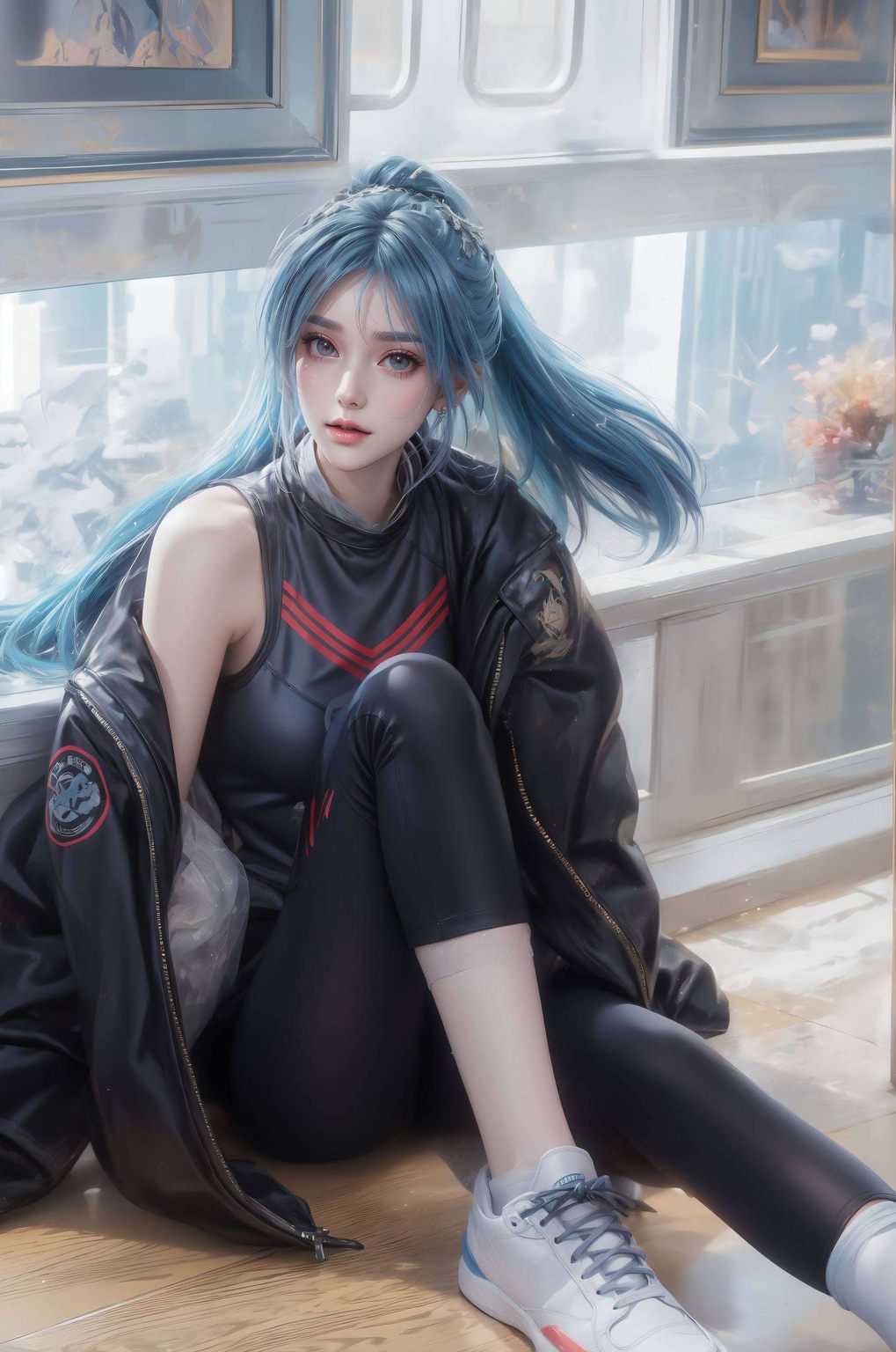 在这免费的壁纸合集里她的身影如同一幅流动的国漫壁纸