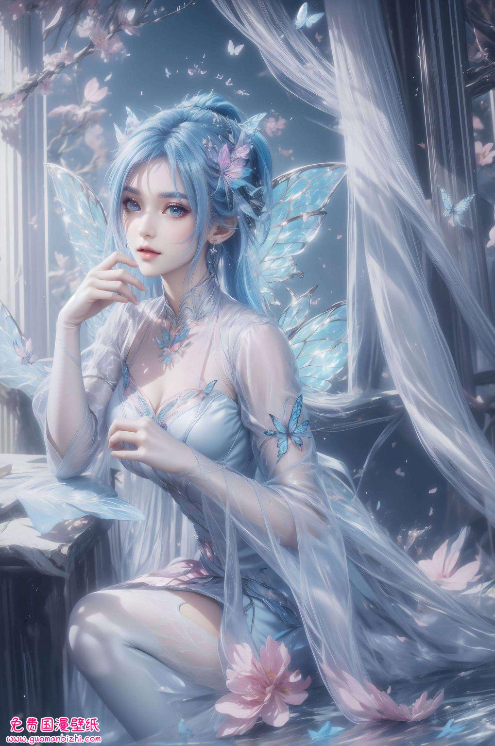 让她的美更加清晰可见她的倩影被细腻的笔触勾勒