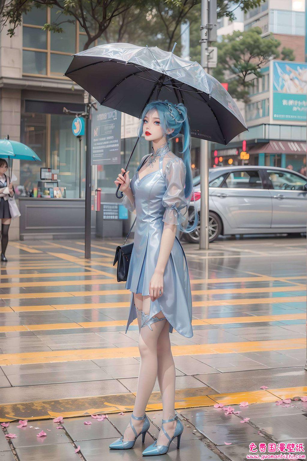 她的眼神里静静地诉说着国漫女神的韵味