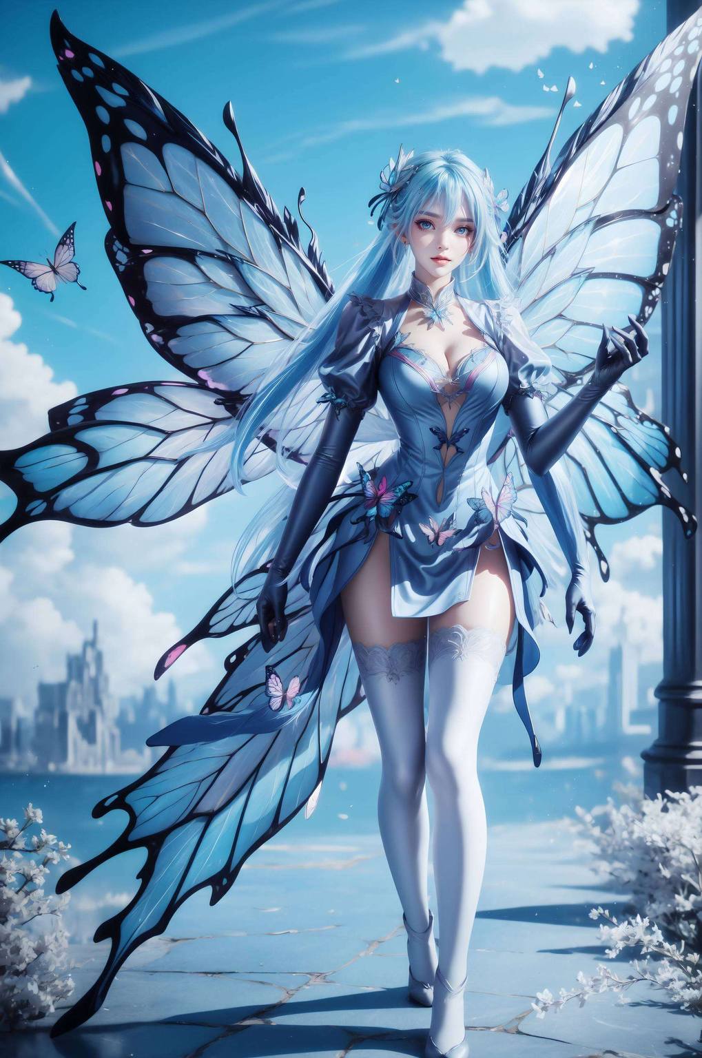 静静地诉说着一个玄幻世界里的传说她那一袭飘逸的长裙