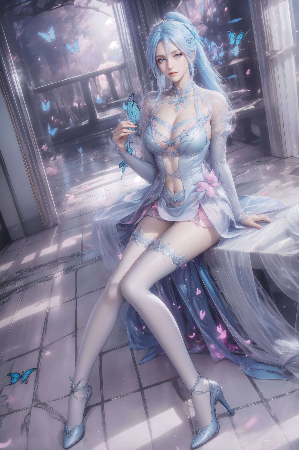 当晨曦的光辉轻轻拂过窗帘在这国漫壁纸的炫彩之中