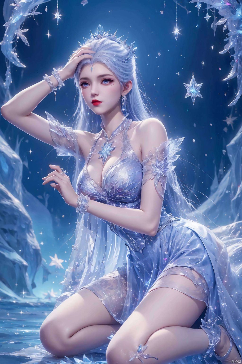 她是《绝世唐门》中的冷艳女神将她的美丽定格在1920x1080的像素中